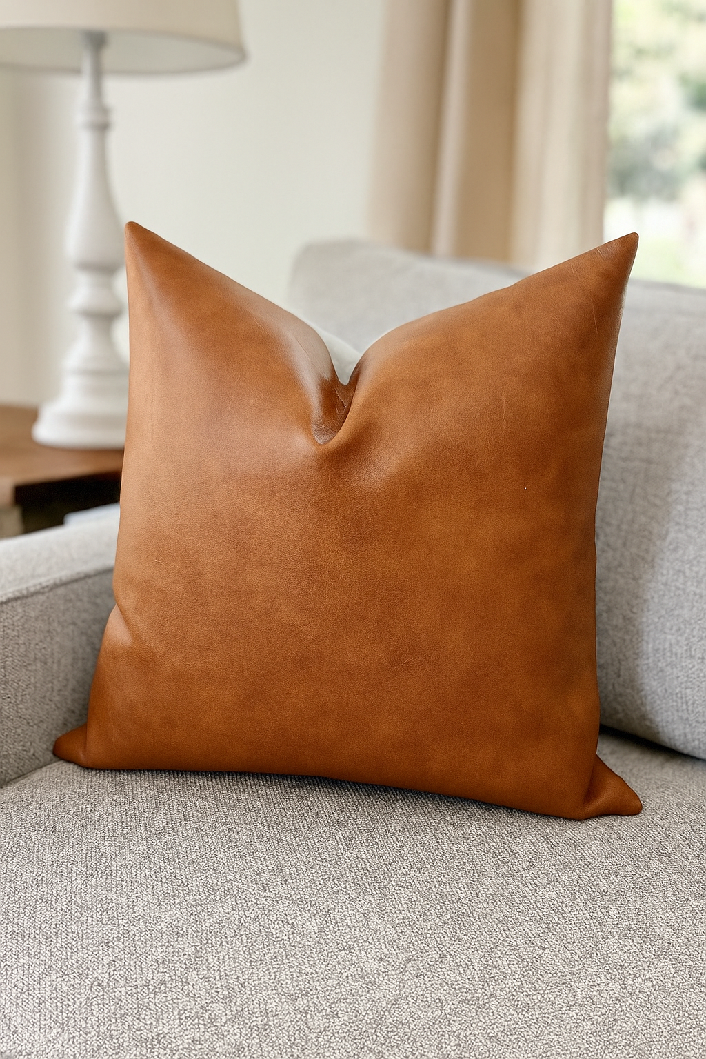 Agafay Souk Atlas Hide Leather Pillow