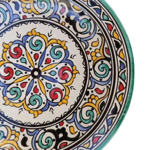 Agafay Souk Berber Petal Harmony Ceramic Plate