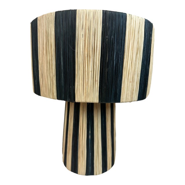 Agafay Souk Black Raffia Lamp