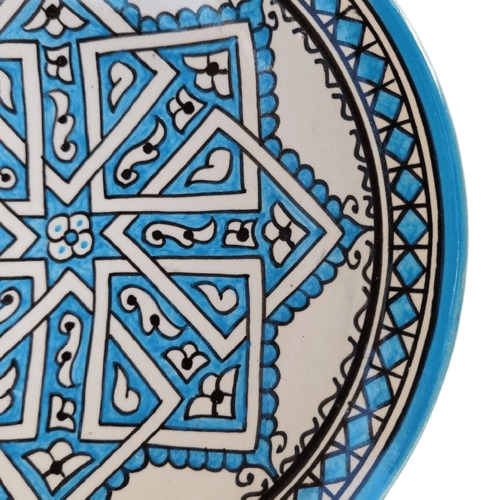 Agafay Souk Blue Atlas Harmony Ceramic Plate
