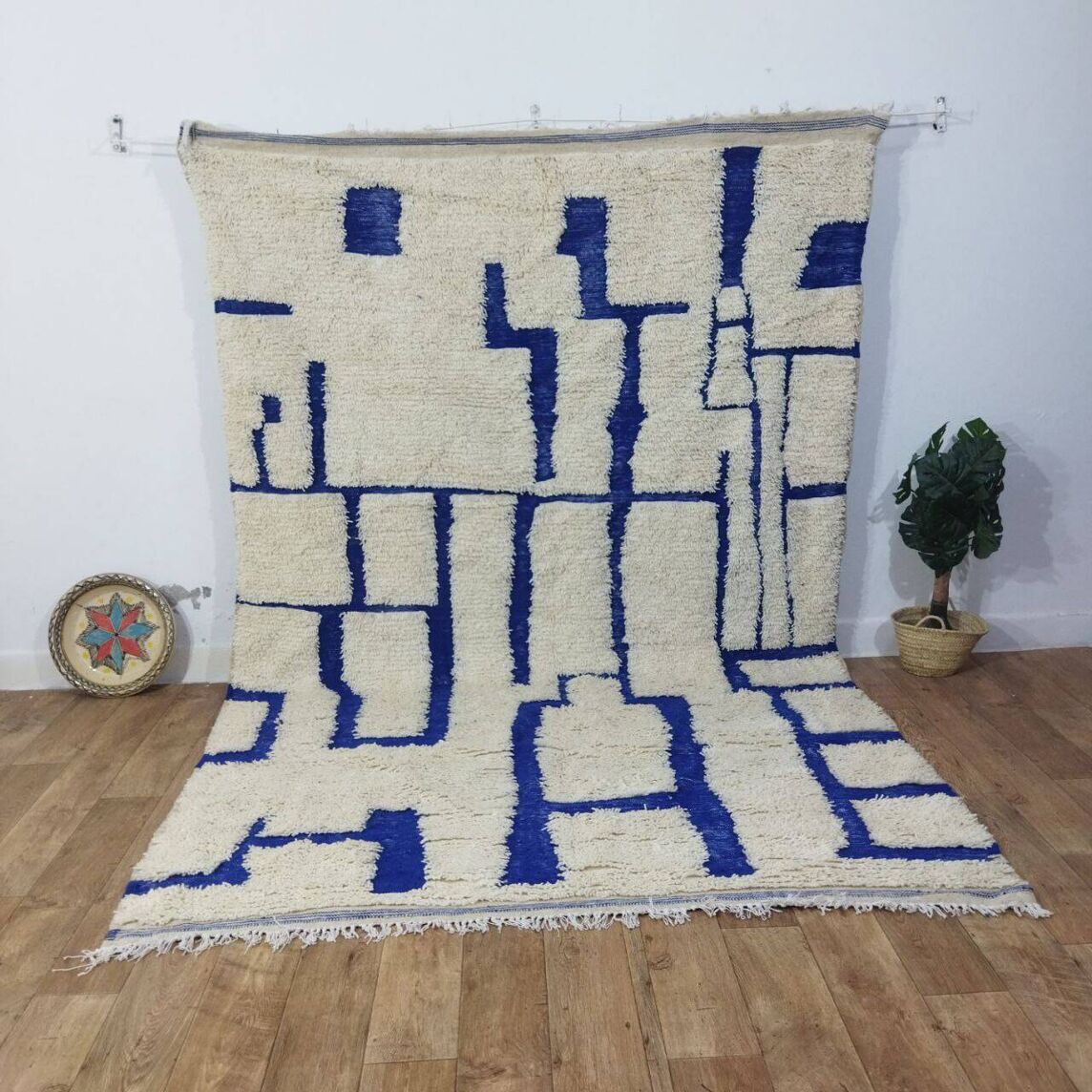 Agafay Souk Blue Grid Azilal Rug