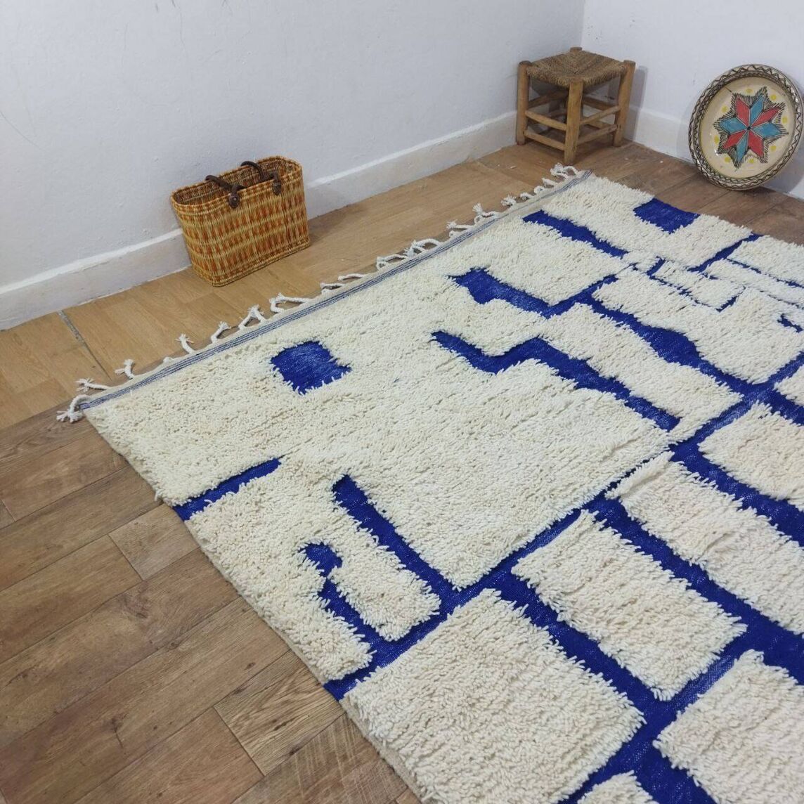 Agafay Souk Blue Grid Azilal Rug