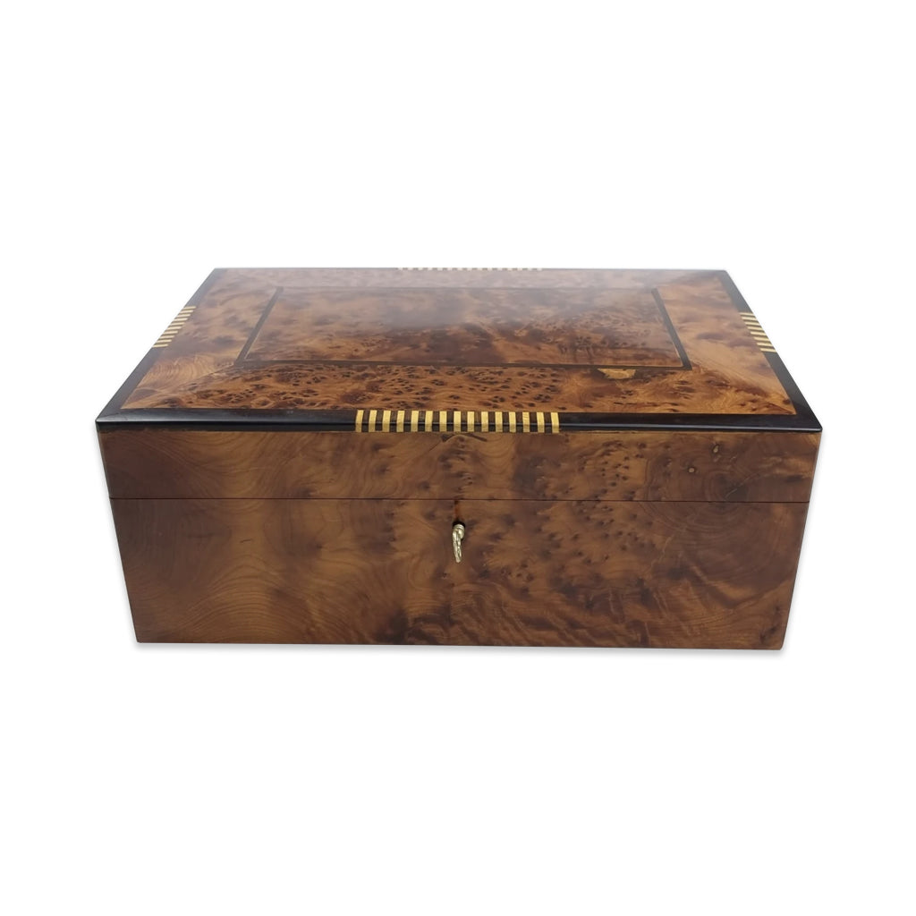 Agafay Souk Bordered Thuya Wood Jewelry Box