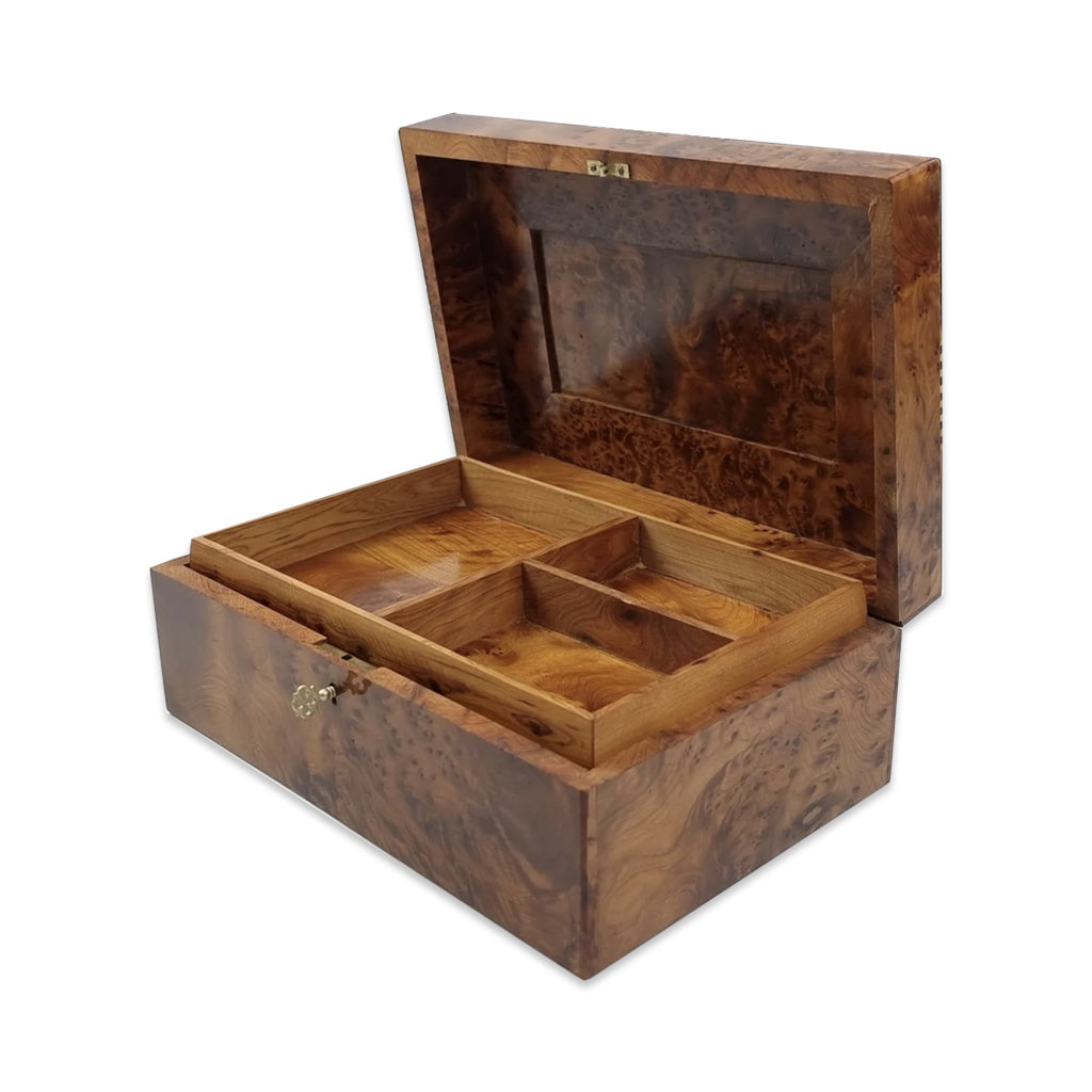 Agafay Souk Bordered Thuya Wood Jewelry Box