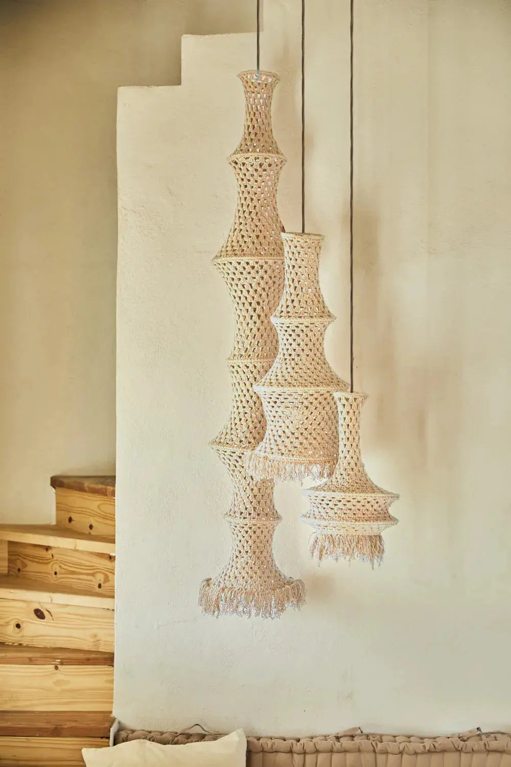 Agafay Souk Handwoven Light Totems ( set of 3 )