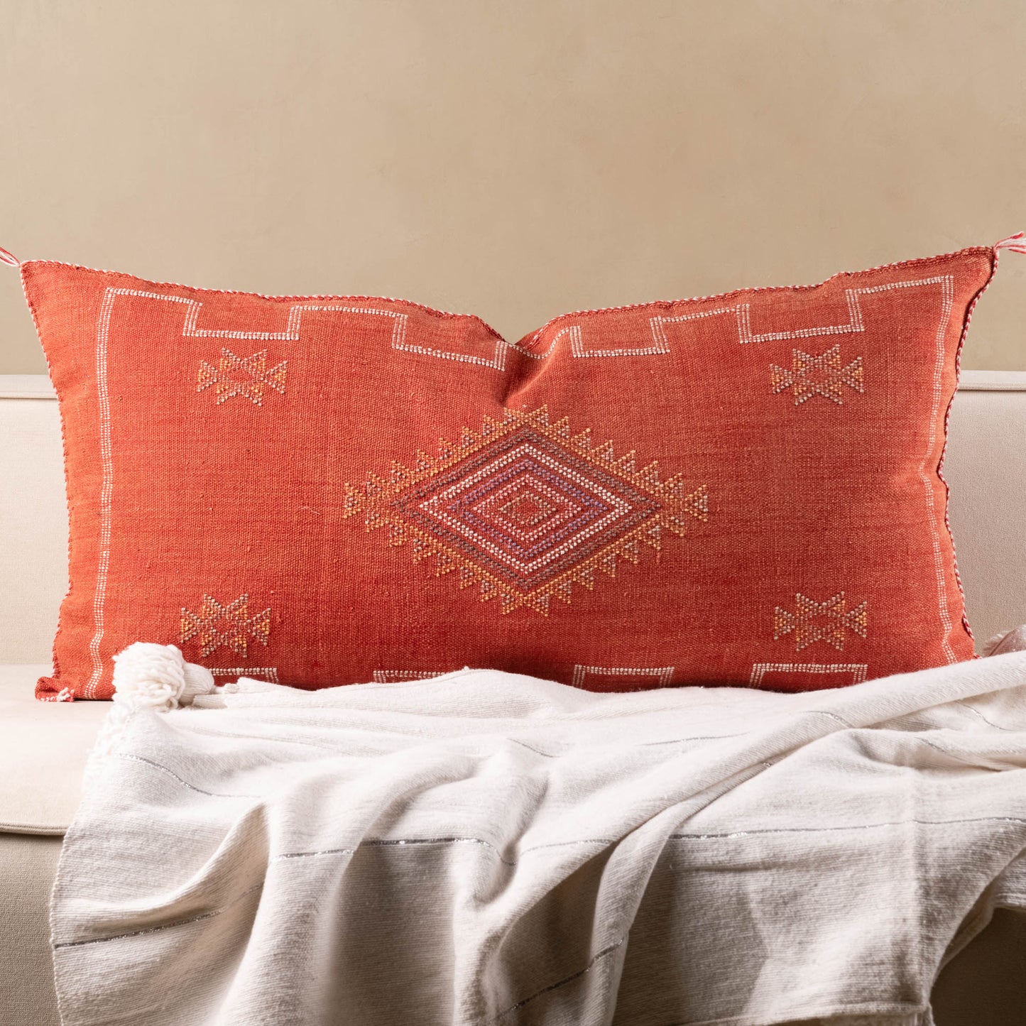 Agafay Souk Ember Cactus Silk Pillow