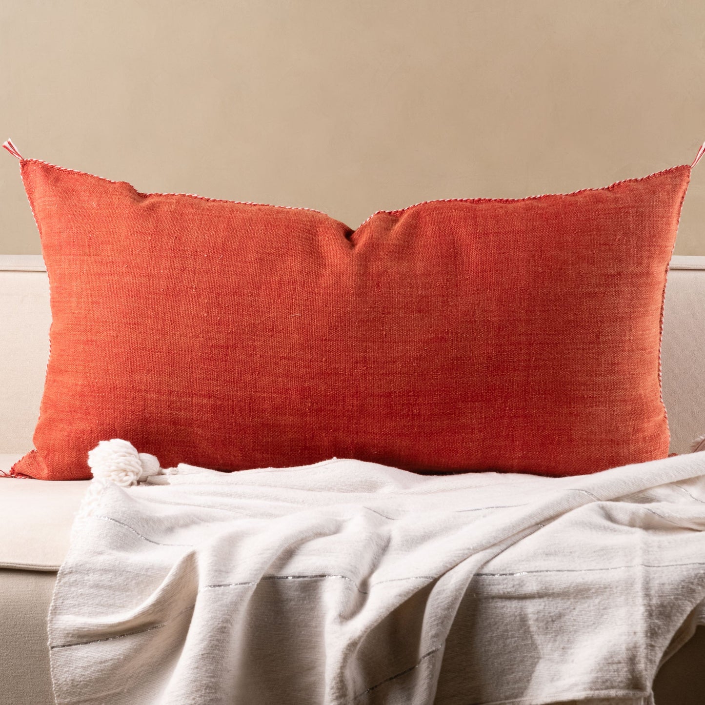 Agafay Souk Ember Cactus Silk Pillow