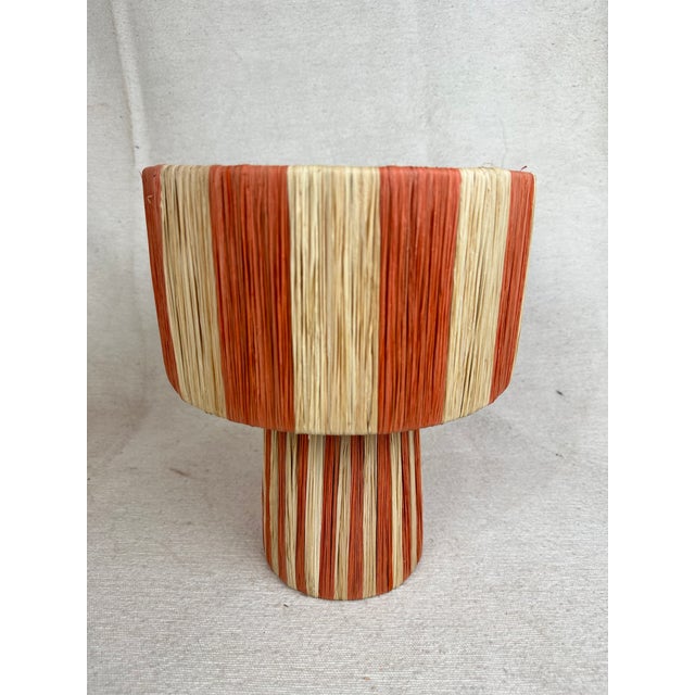 Agafay Souk Orange Raffia Lamp