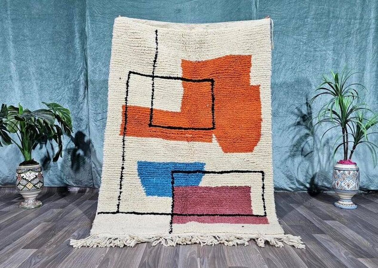 Agafay Souk Painted Pathways Beni Ouarain Rug