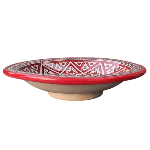 Agafay Souk Red Zellige Ceramic Plate