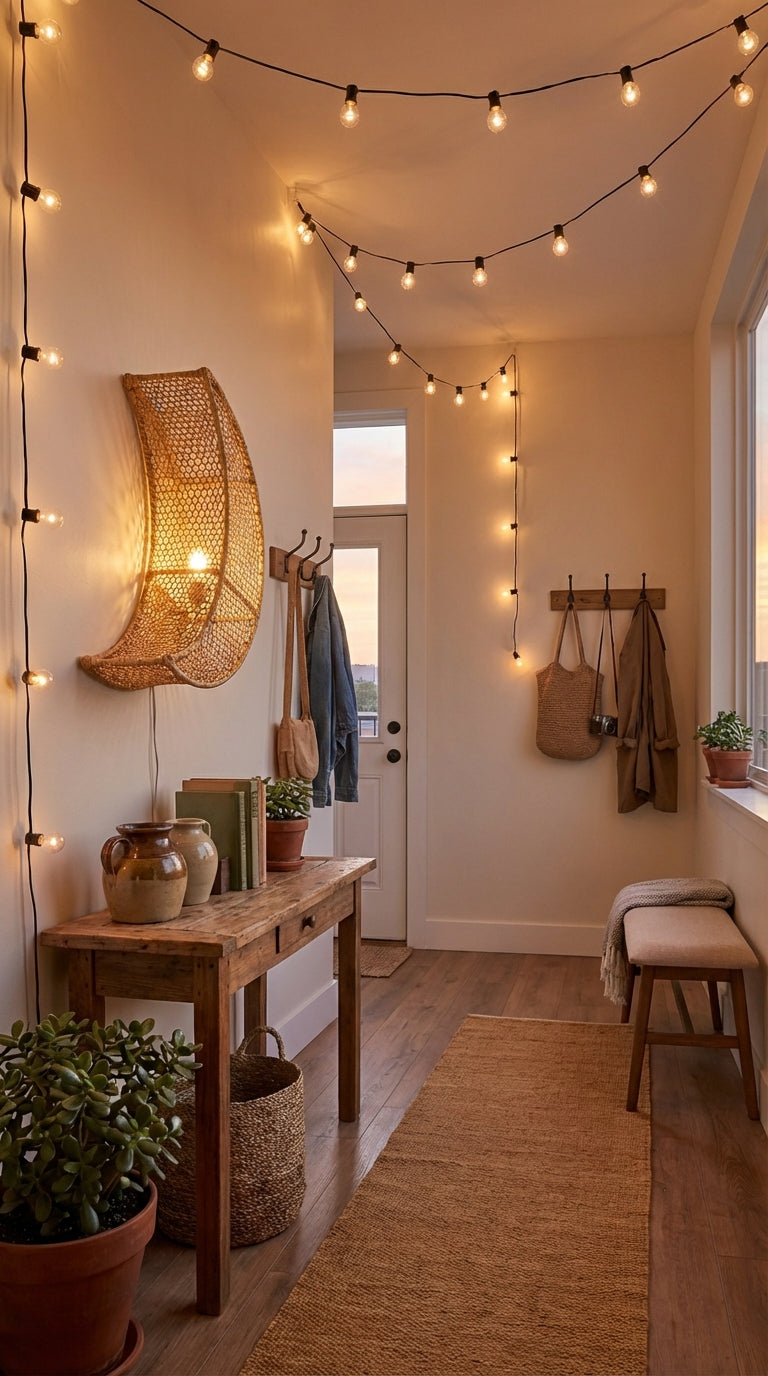 Agafay Souk Starlit Arc Raffia Sconce