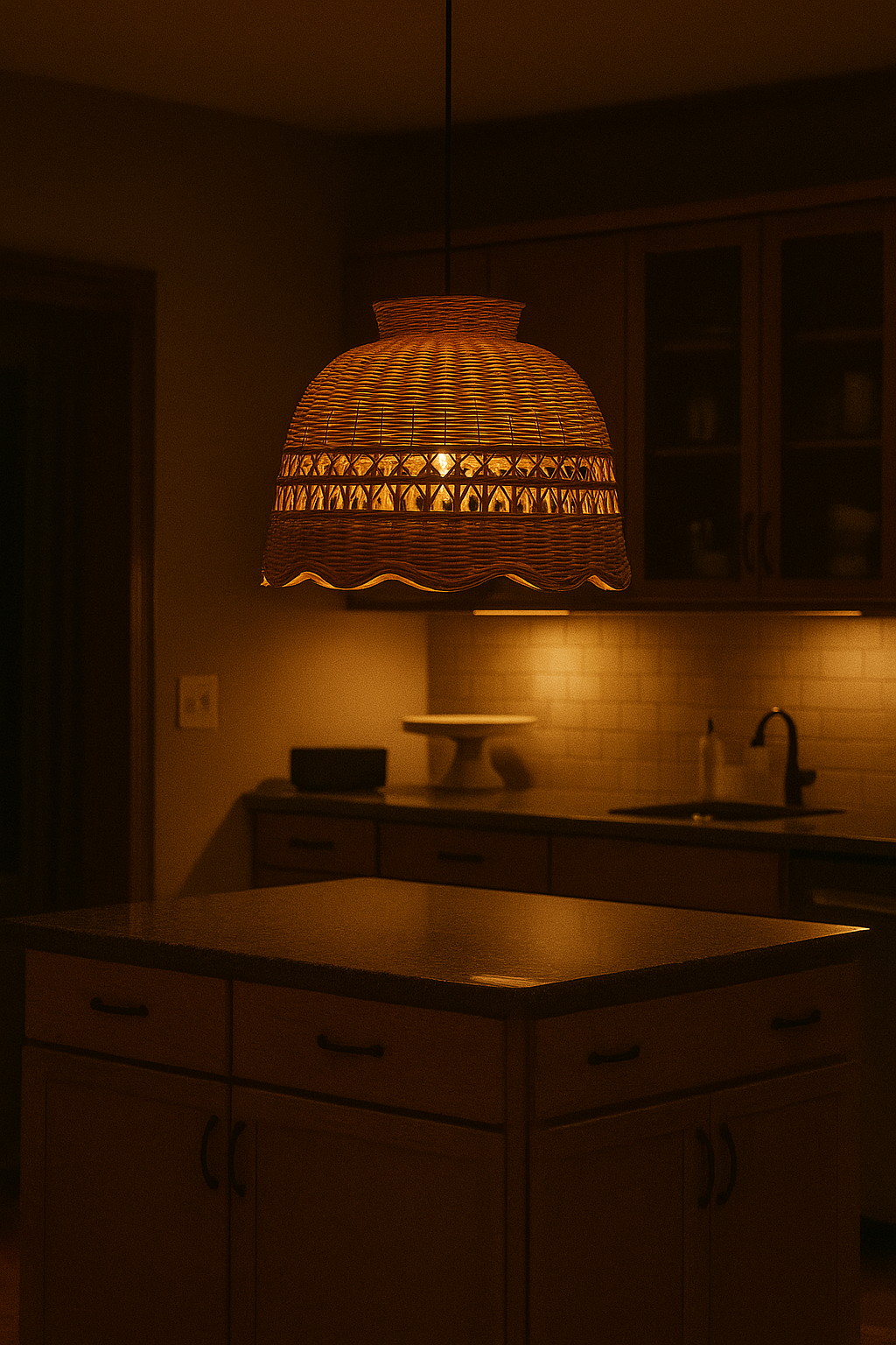 Agafay Souk Aria Bloom Rattan Pendant Lamp