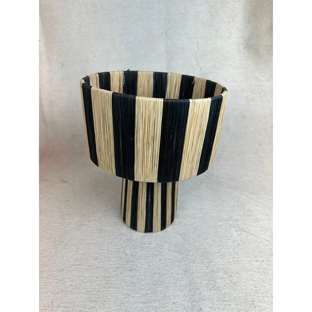 Agafay Souk Black Raffia Lamp