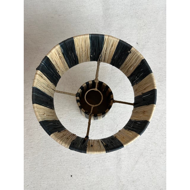Agafay Souk Black Raffia Lamp
