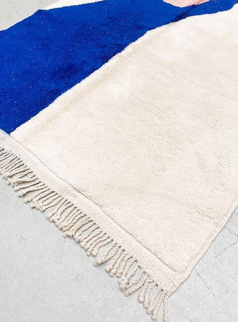 Agafay Souk Blue Rise Beni Ouarain Rug