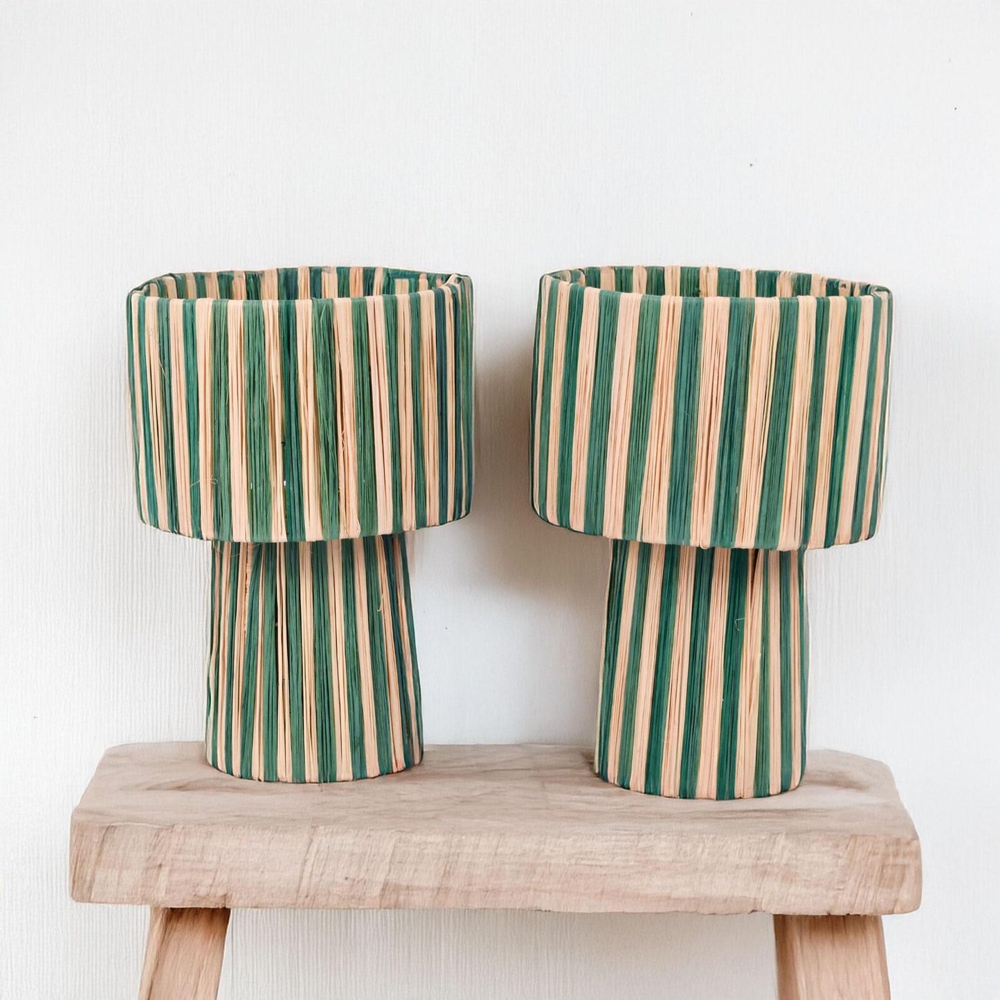 Agafay Souk Cactus Cream Raffia Lamp