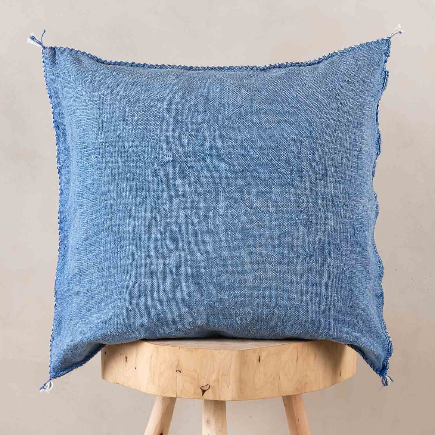 Agafay Souk Cactus Silk Pillow – Atlas Blue