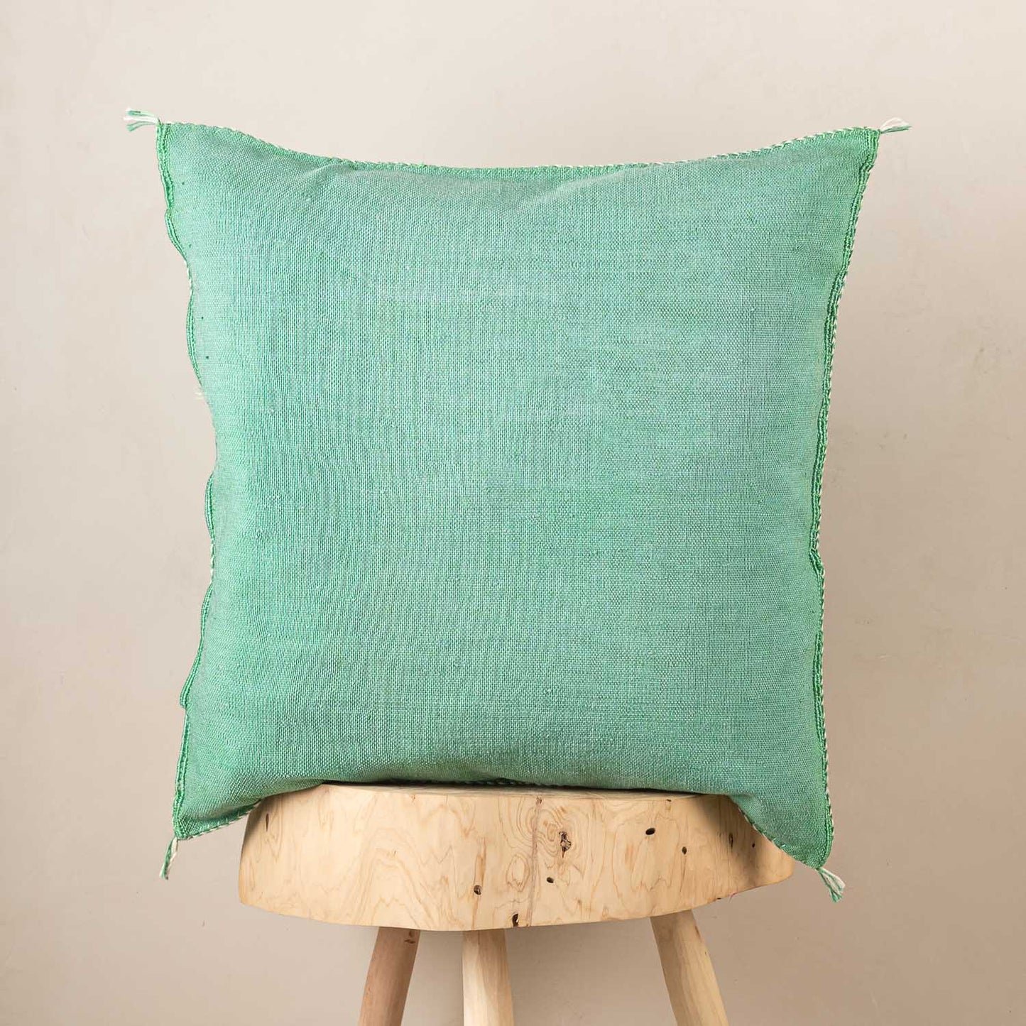 Agafay Souk Cactus Silk Pillow – Mint Oasis