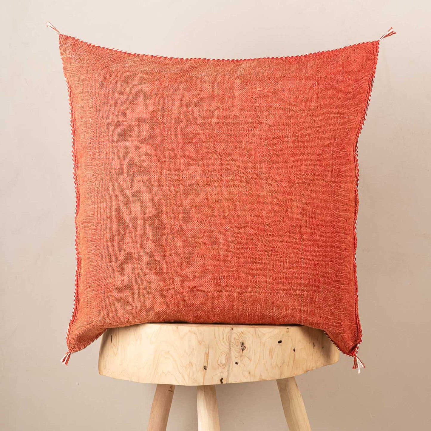 Agafay Souk Cactus Silk Pillow – Sunset Ochre