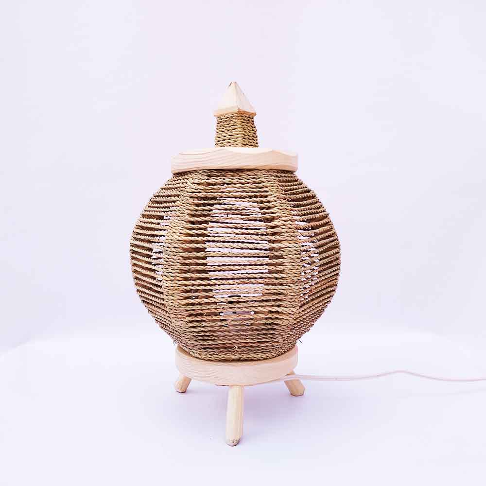 Agafay Souk Handmade Straw Table Lamp