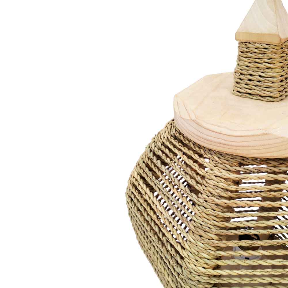 Agafay Souk Handmade Straw Table Lamp