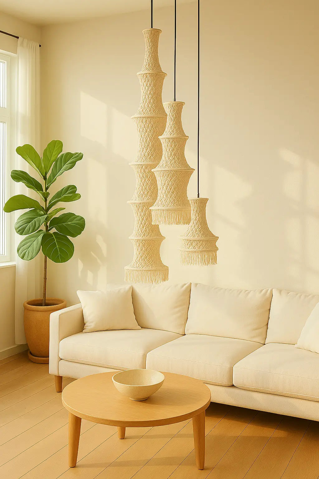 Agafay Souk Handwoven Light Totems ( set of 3 )