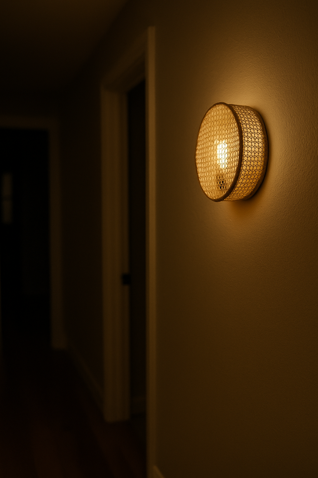 Agafay Souk Luna Weave Raffia Sconce