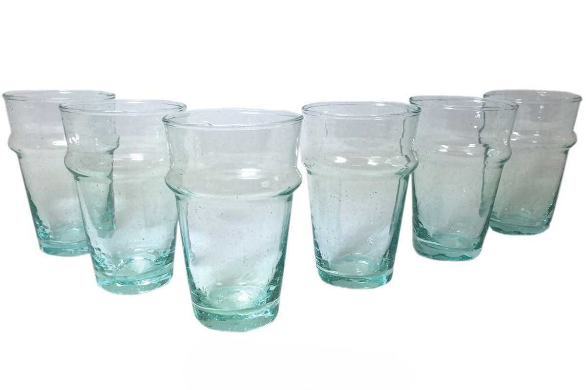 Agafay Souk Tea Glasses, Clear (Set of 6)