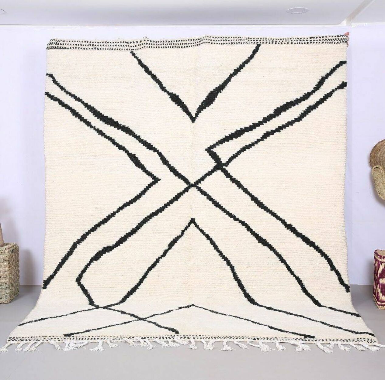 Agafay Souk Threaded Pathways Beni Ouarain Rug