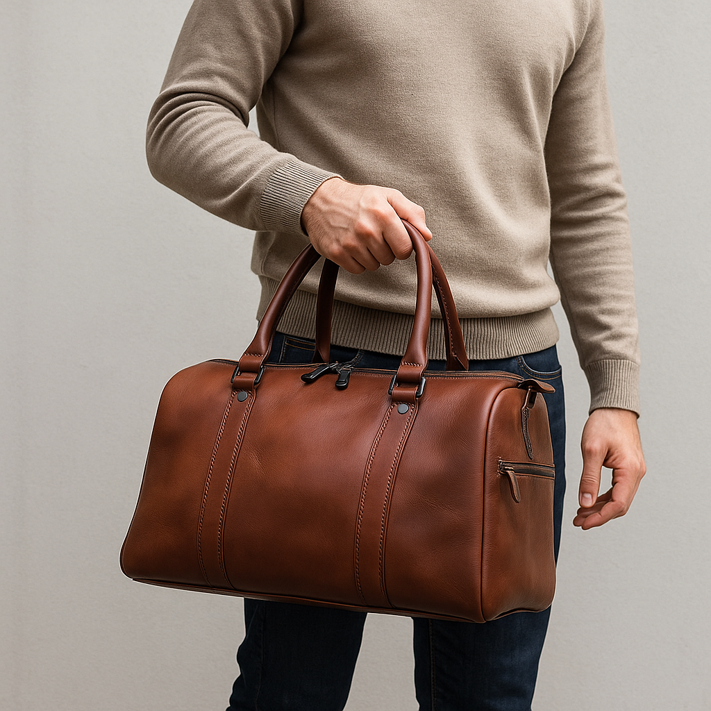 Agafay Souk Leather Travel Bag