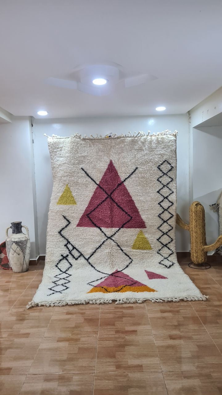 Agafay Souk White Beni Ourain Authentic Rug