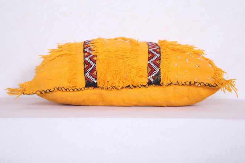 Yellow Moroccan Handira Pillow