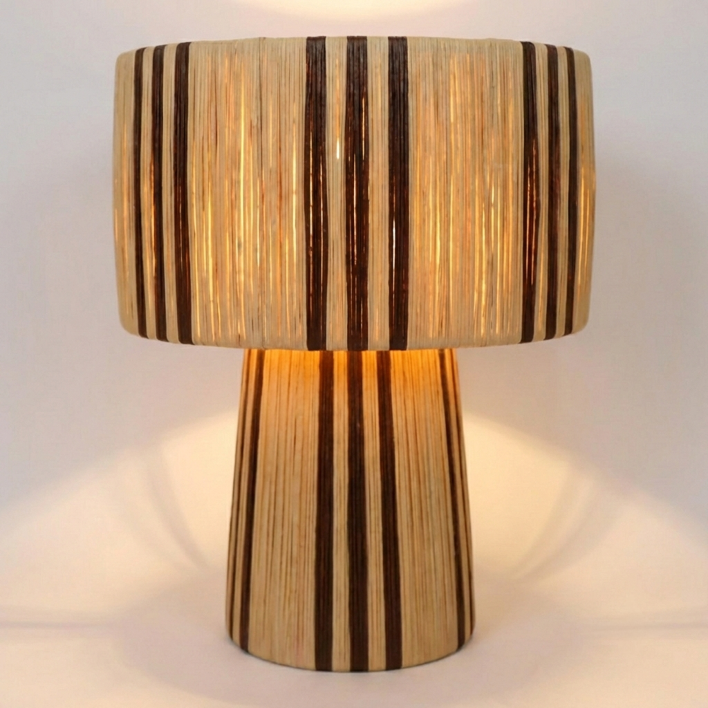 Agafay Souk Brown Raffia Lamp