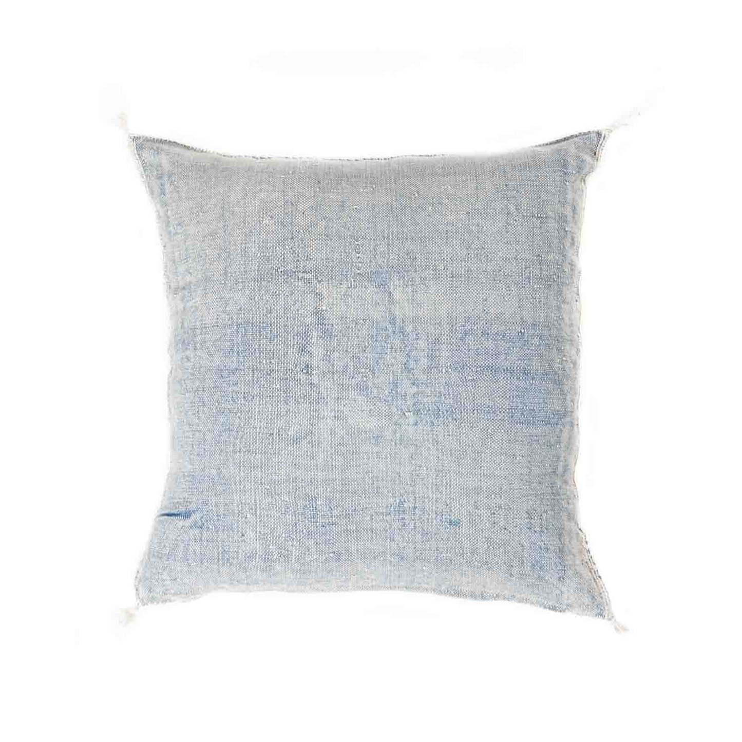 Agafay Souk Mist Blue Cactus Silk Pillow