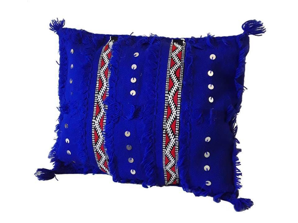 Blue Moroccan Handira Pillow