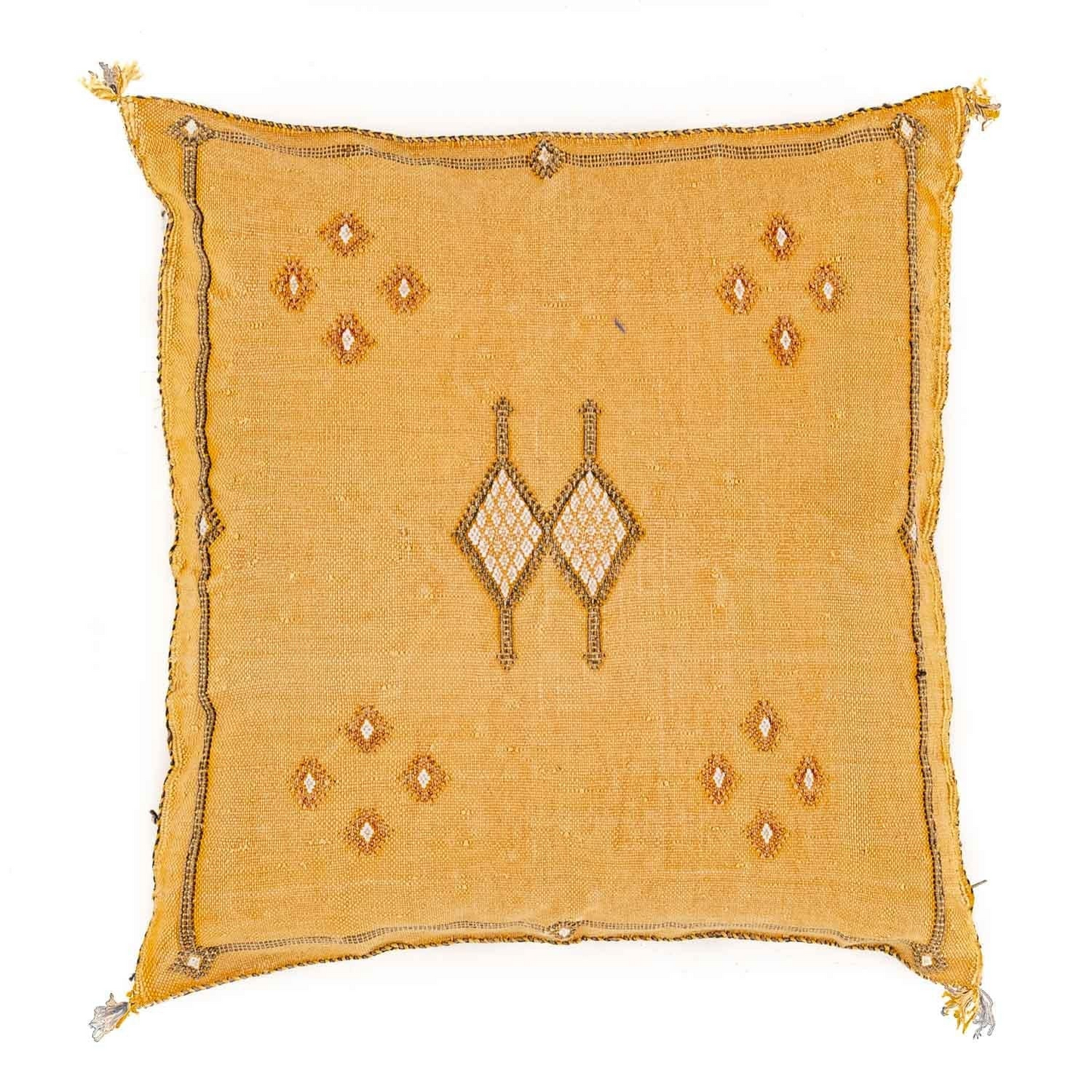 Agafay Souk Yellow Cactus Silk Pillow