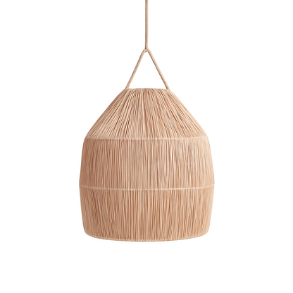 Agafay Souk Amber Bell Raffia Pendant Lamp