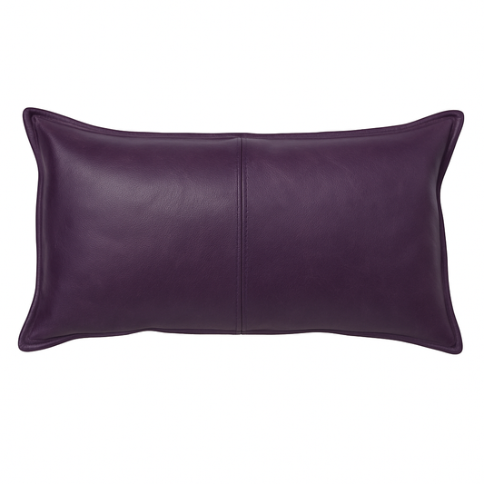 Agafay Souk Amethyst Leather Pillow
