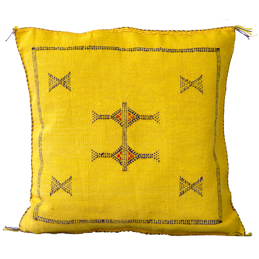 Agafay Souk Atlas Marigold Cactus Silk Pillow
