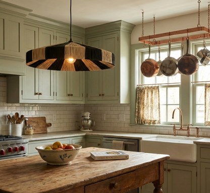 Agafay Souk Atlas Noir Raffia Pendant Lamp