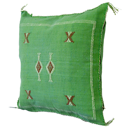 Agafay Souk Atlas Olive Cactus Silk Pillow