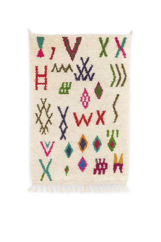Agafay Souk Azilal Heritage Symbols Mini Rug