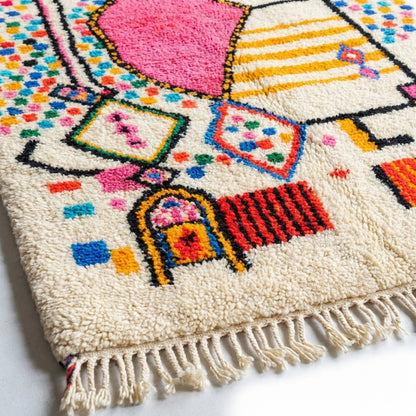 Agafay Souk Beni Ourain Kasbah Art Mini Rug