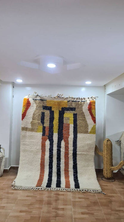Agafay Souk Beni Ourian Handmade Wool Rug