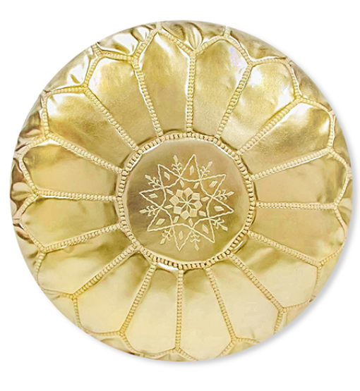 Berber Radiance Moroccan leather Ottoman Pouffe