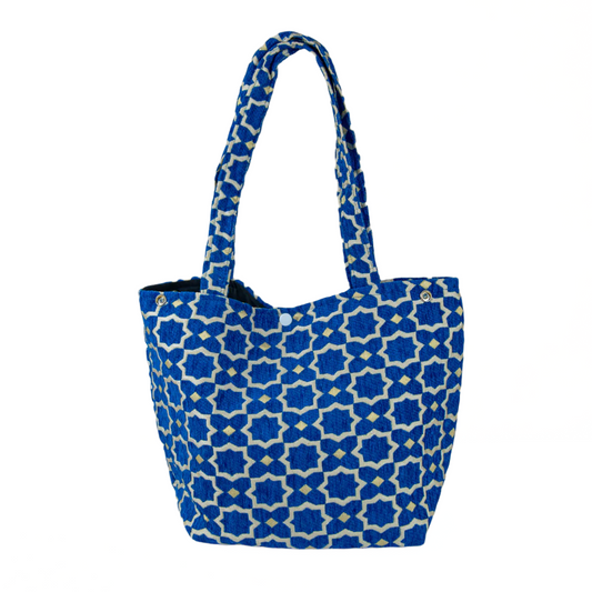 Agafay Souk Blue Zellij Tote