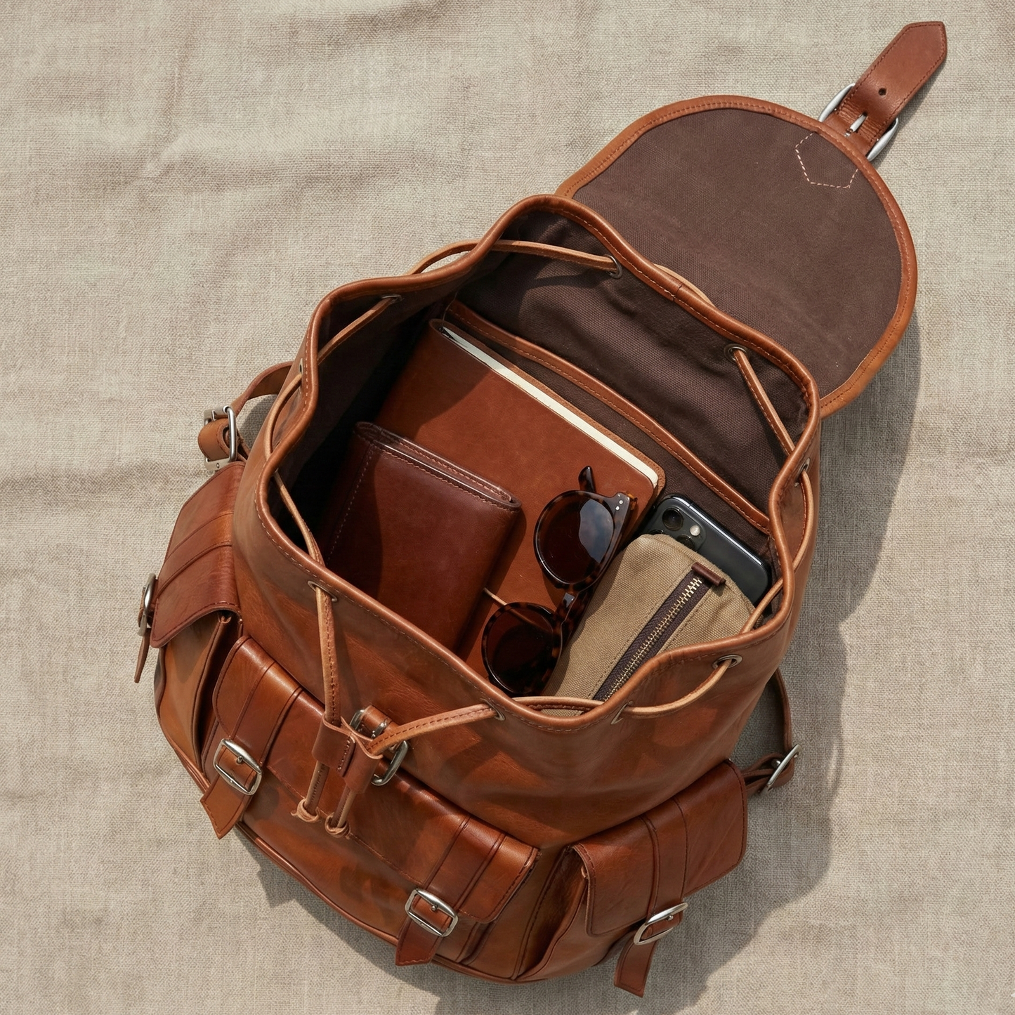 Agafay Souk Boho Convertible Leather Bag