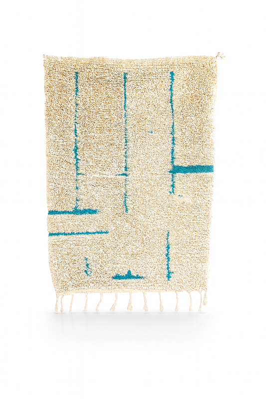 Agafay Souk Boujad Teal Trace Mini Rug