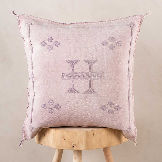 Agafay Souk Cactus Silk Pillow – Desert Rose