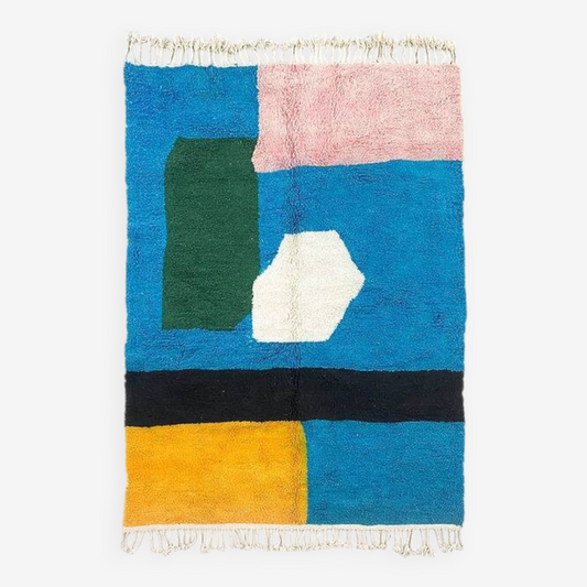 Agafay Souk Casbah Blue Beni Ouarain Rug